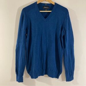 Awearness Kenneth Cole Blue V Neck Sweater Slim Fit Size M